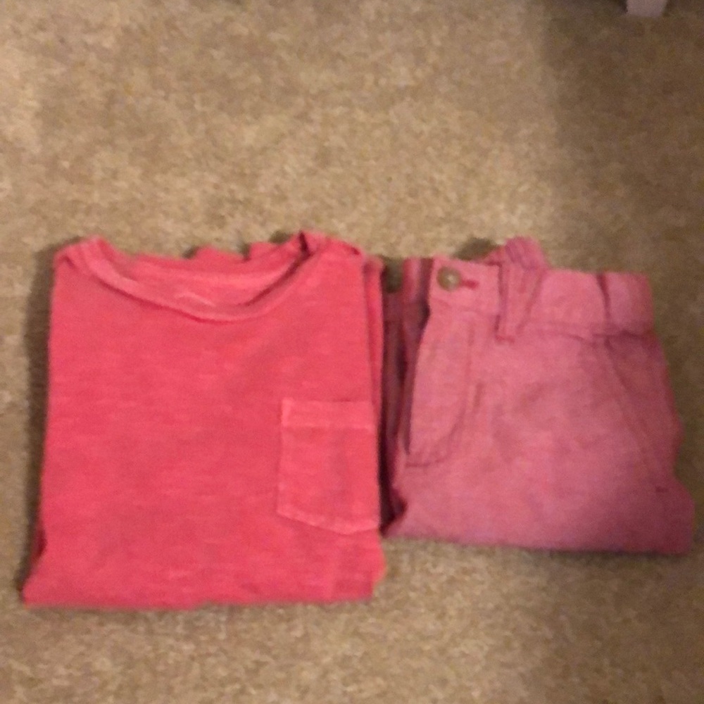 Crew cuts boys shorts and tshirt size 6.